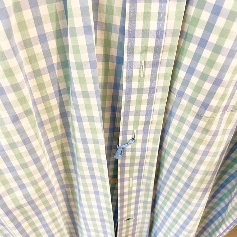 Izod Button Down Plaid Long Sleeve Dress Shirt M - Picture 4 of 8